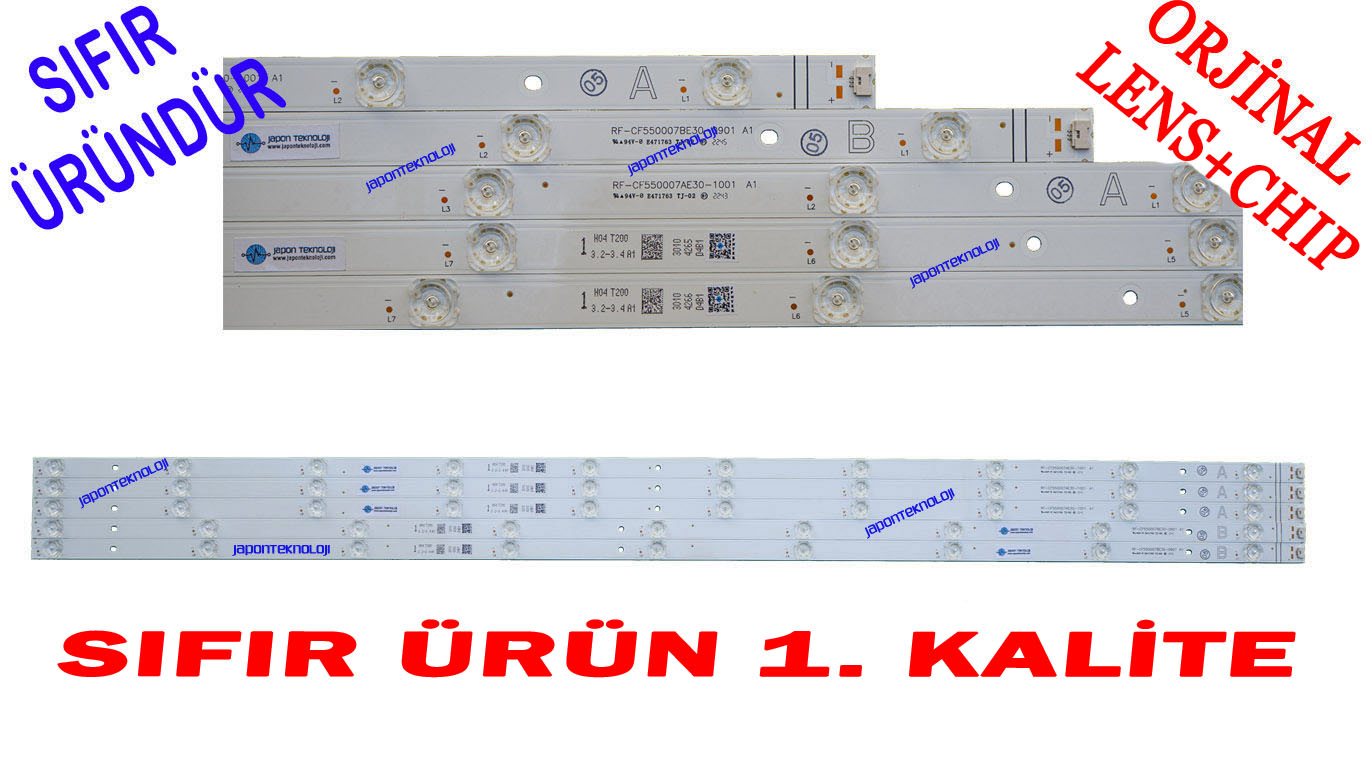 VESTEL, 55UA9600, 55U9700, LED, HITACHI 55HAL7250, TOSHIBA 55QA4163DG, TELEFUNKEN D55V900M4CWH, LED BAR BACKLIGHT, PANEL LEDLERİ , RF-CF550007AE30-1001, RF-CF550007BE30-0901, 30104265, 30104266, VES550QNZB-N2-Z01