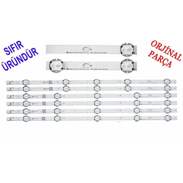 VESTEL 490DRT VNB A-TYPE, VESTEL 490DRT VNB B-TYPE, 30091058, 30091059 LED BAR BACKLIGHT