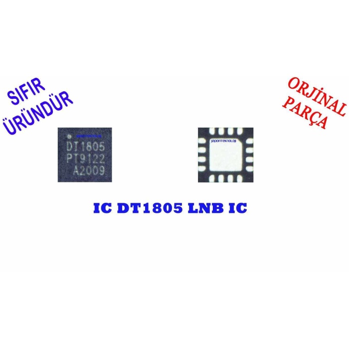 DT1805, 30V, ADJ, QFN, LG, LNB, ENTEGRESİ, 16 BACAK 3X3MM , IC DT1805 , PT9122 LG YENİ SERİ LNB ENTEGRE