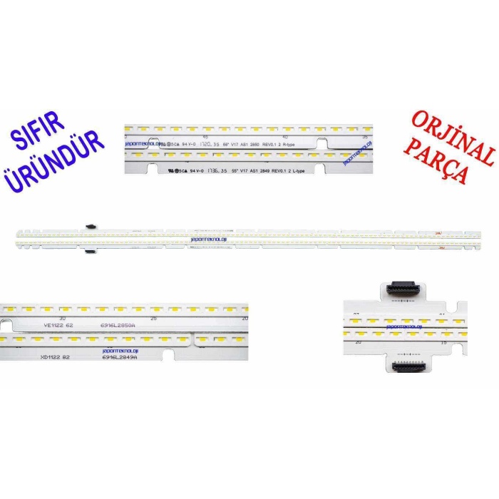 LG, 55SJ850V, 55SJ800V, 55SJ8000V, 55SJ8500, LED BAR, 6922L-0218A,  6916L2850A, 6916L2849A, 55 V17 AS1 2850 REV0.1 2 R-type, L-type, LED Strips, LG Display, LC550EQH-DKM1,