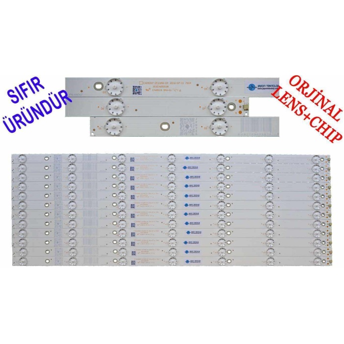 PROFİLO 65PA500T, 65PA505T, 65PA505E, LED BAR BACKLIGHT, CX65D07-ZC22AG-04 7S1P, 303CX650038 - 150-155/5.8-6.0, SN065LDUCV6488H-Y-2H LED BAR, AXEN AX65LEDE88/0227 LED BAR, SANYO LE165S1UHD LED BAR,