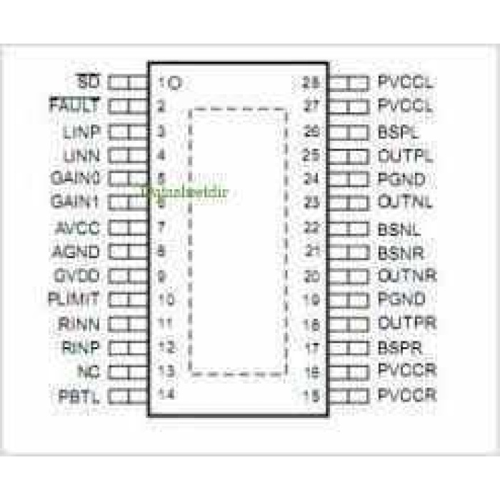 TPA3113D2, TPA3113 HTSSOP-28 SMD Entegre , AUDIO IC , 6WATT