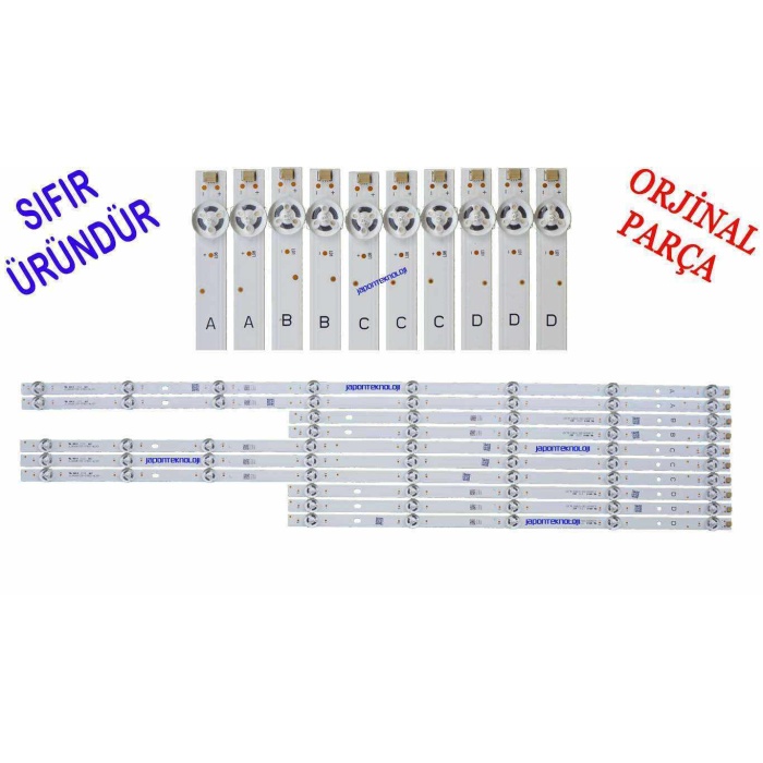 VESTEL 65U9500, 65U9400, 65UL9500, REGAL 65R7540UA, 65R7540UB, HITACHI 65HT8060UD LED BAR, JL.D65081330-078ES-M_V01, JL.D65081330-078GS-M_V01, JL.D65081330-078HS-M_V01, JL.D65081330-078FS-M_V01, LED BARVES650QNTS-2D-N4