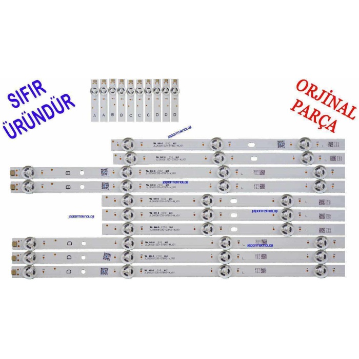 VESTEL 65U9500, 65U9400, 65UL9500, REGAL 65R7540UA, 65R7540UB, HITACHI 65HT8060UD LED BAR, JL.D65081330-078ES-M_V01, JL.D65081330-078GS-M_V01, JL.D65081330-078HS-M_V01, JL.D65081330-078FS-M_V01, LED BARVES650QNTS-2D-N4