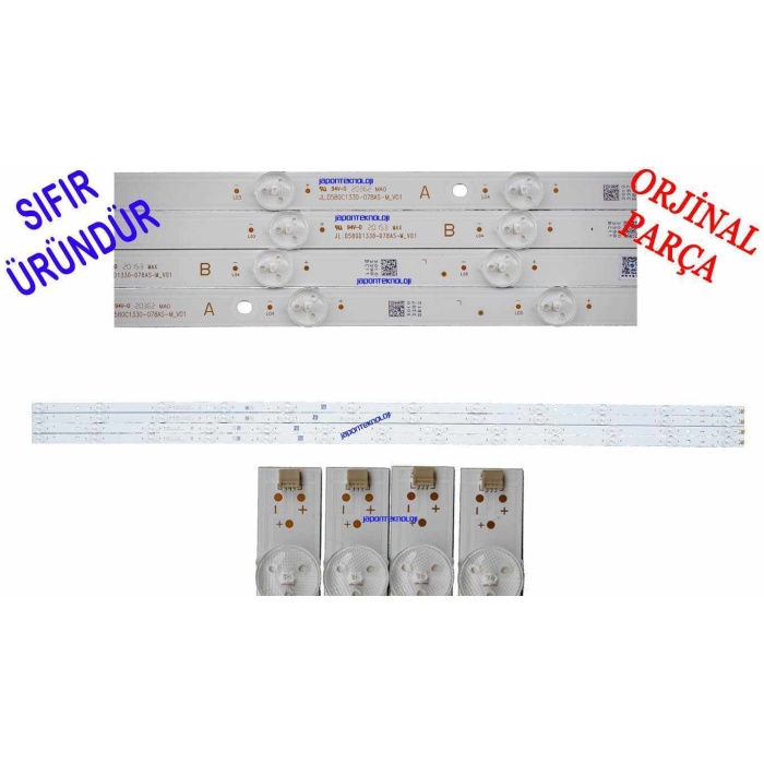 VESTEL, 58UD8200, 58U9500, 58U9400, TOSHIBA, 58UL3A63DT, LED BAR, JL.D580C1330-078AS-M_V01 , JL.D580D1330-078AS-M_V01 , LED BAR 4ADET