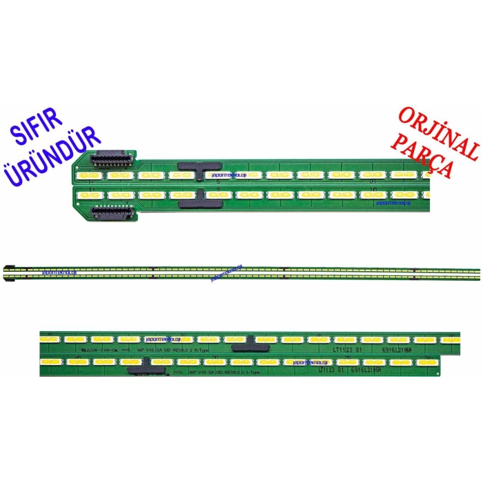 LG 60UF850V LED BAR, ORIGINAL, 6922L-0161A, 6916L2106A, 6916L2105A, LED BAR, 60 V15 SA UD REV 0.3 6 L-TYPE / R-TYPE