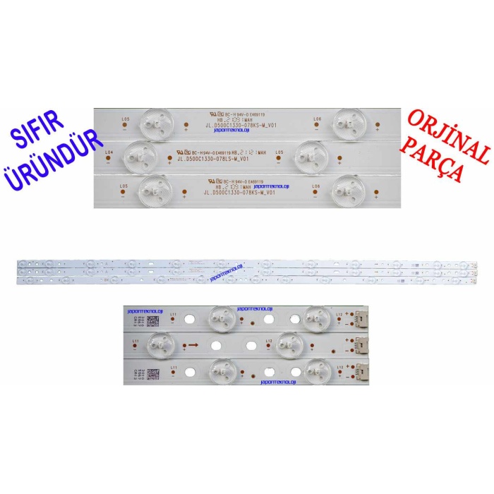 VESTEL, 50U9600, LED BAR, JL.D500C1330-078KS-M_V01, JL.D500C1330-078LS-M_V01, 30105567, 30105568, ORJİNAL ÜRÜN