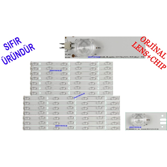 Arcelik_48_apollon ,  48L9562, 48VLX8585 , 48VLX8582 , A48LB9486 , B48LB9486 , G48L9563 , G48L9563 LED BAR