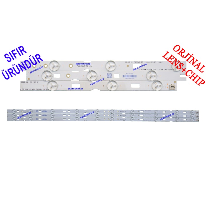 ARÇELİK, BEKO, GRUNDIG, LED BAR, SE43D10-ZC22AG-03, LM41-01001A, WMX60600-AB, WMA60600-AA,