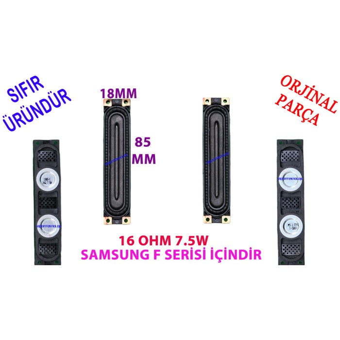 SAMSUNG, LED, TV, F SERİSİ, HOPARLÖR, SPEKAER, İNCE, BN96-25565A, BN96-25565B, 85MM-18MM-12MM, 16OHM, 7,5WATT