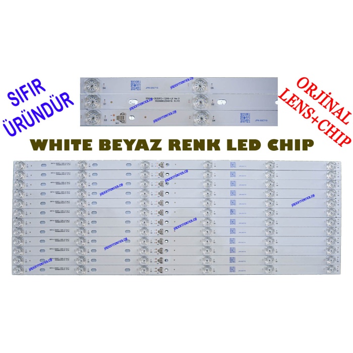 TCL, 55C715, LED BAR, BACKLIGHT, WHITE, CHIP,  TCL, 55C811, 55C815K, 55C715, 55C717, 55C716, 55C78, TCL-55P10-3030FC-12X6-LX20200106, YHF-4C-LB5506-YH10J, LED BAR BACKLIGHT, PANEL LEDLERİ