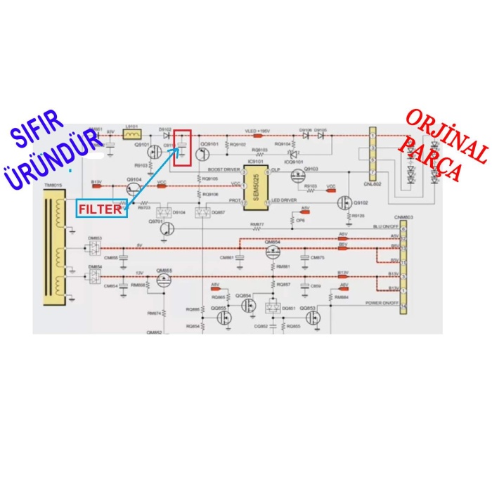 SEM5025, LED Driver Control IC , ENTEGRE, SEM5025 SAMSUNG SOP-16 Other Components