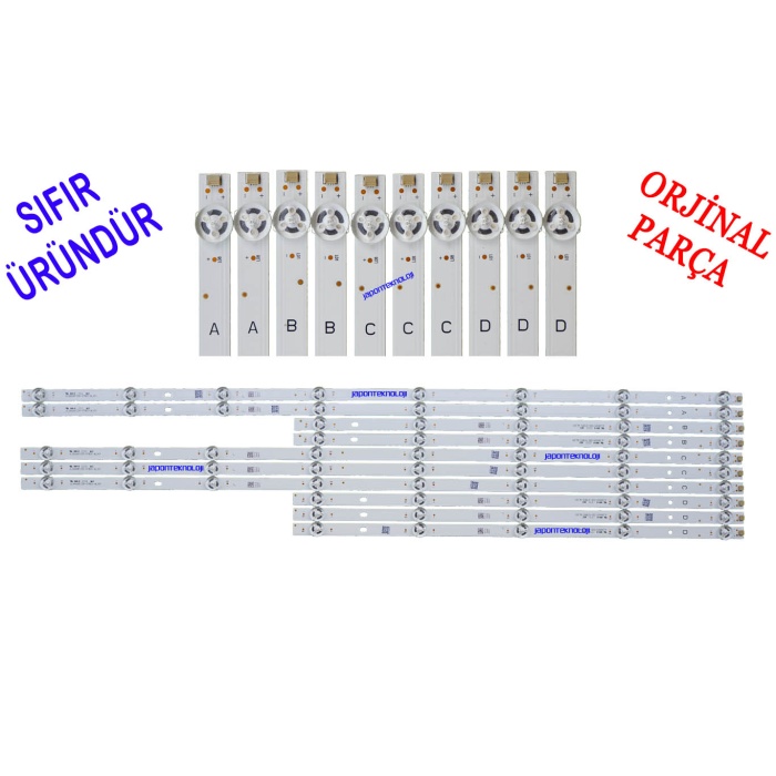 VESTEL 65U9500, 65U9400, 65UL9500, REGAL 65R7540UA, 65R7540UB, HITACHI 65HT8060UD LED BAR, JL.D65081330-078ES-M_V01, JL.D65081330-078GS-M_V01, JL.D65081330-078HS-M_V01, JL.D65081330-078FS-M_V01, LED BARVES650QNTS-2D-N4