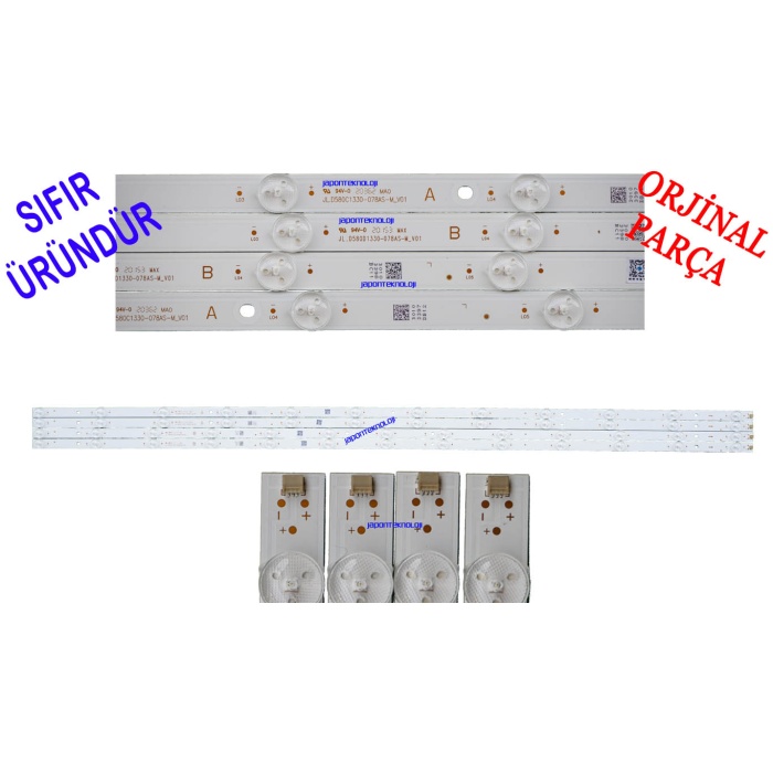 VESTEL, 58UD8200, 58U9500, 58U9400, TOSHIBA, 58UL3A63DT, LED BAR, JL.D580C1330-078AS-M_V01 , JL.D580D1330-078AS-M_V01 , LED BAR 4ADET