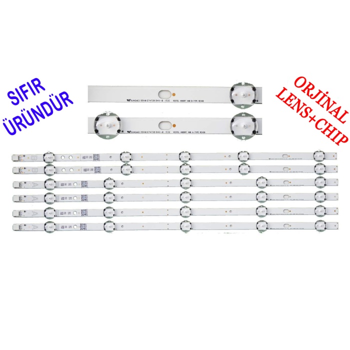 VESTEL 490DRT VNB A-TYPE, VESTEL 490DRT VNB B-TYPE, 30091058, 30091059 LED BAR BACKLIGHT