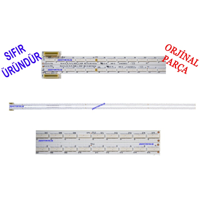 ARÇELİK A55L 9799 5B QUANTUM LED BAR, GRUNDIG/PIL.55 EP4 KR SIT.QDOT(IFA) LED BAR , A55L9799 , 55L9799, aecelık_55_75+75_7020c_r_15s5p rev.v3 2017/02/14 , aecelık_55_75+75_7020c_l_15s5p rev.v3 2017/02/14