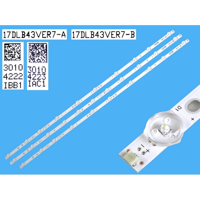 17DLB43VER7-A, 17DLB43VER7-B, 43UD8200, 43R7540U, 43U9500 , 43TU7540 , 30104244, 30104245, LED BAR