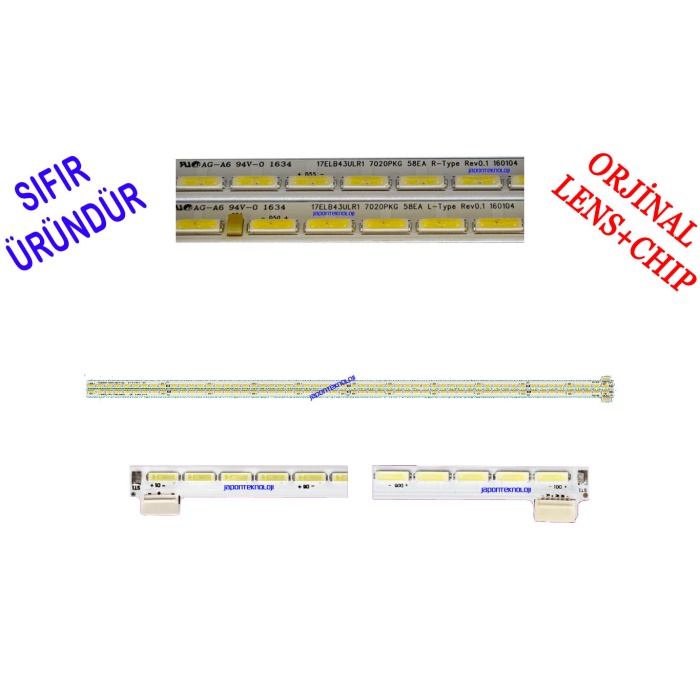 VESTEL, 43UB7950, 43UB9100, 43FB8500, 43FB1907, 43FB7500, 43FB7550, LED BAR, REGAL 43R6080F, 43R8070F, SEG 43SC8600, FINLUX 43FX650F, TELEFUNKEN 43TF6060, TECHWOOD 43TWS217