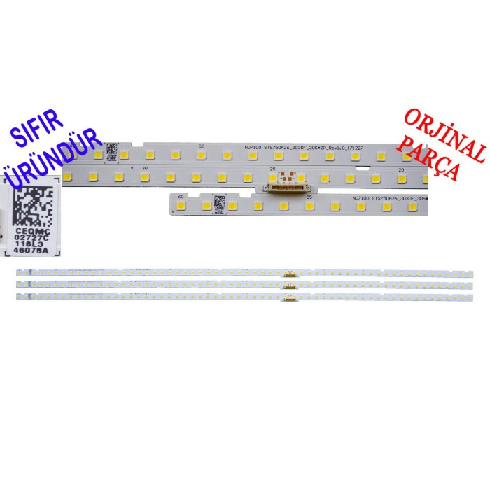 SAMSUNG UE75NU7100U, UE75RU7100U, HG75EJ690UB, QM75N, QB75N LED BAR, STS750A26_3030F, BN96-46078A,