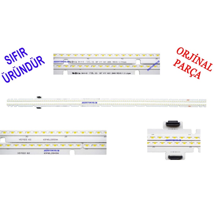 LG, 55SJ850V, 55SJ800V, 55SJ8000V, 55SJ8500, LED BAR, 6922L-0218A,  6916L2850A, 6916L2849A, 55 V17 AS1 2850 REV0.1 2 R-type, L-type, LED Strips, LG Display, LC550EQH-DKM1,