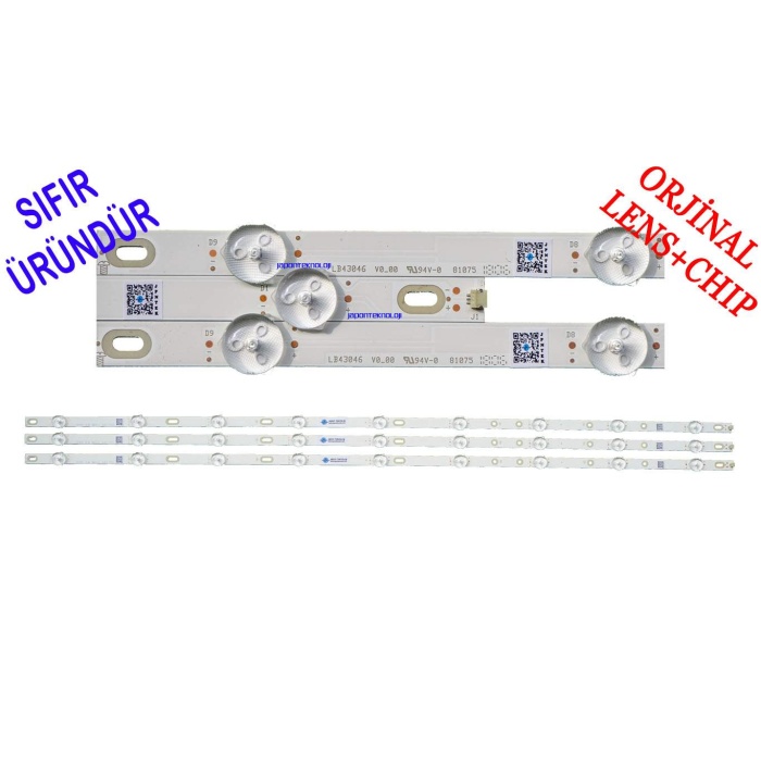 PHILIPS 43PFS5503/12, 43PFS5803, 43PFS5803/12 LED BAR, LB-PM3030-GJD3X3433X9AQH2-Y , TPT430H3-FHBN10.K BACKLIGHT LED BAR , LB43046