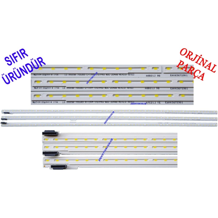 lg innotek 70UJ65 , EAV63672901 , INNOTEK 70UJ65 C-TYPE R-TYPE L-TYPE , LG 70UJ675V, 70UJ6500, 70UK6570, 70UK6540 LED BAR BACKLIGHT, HC700EQN-VHSR1, HC700EQN-VHSR3