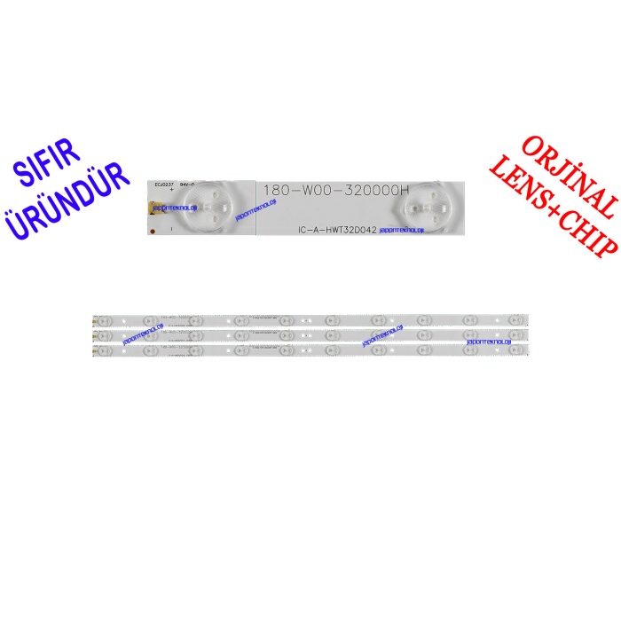SABA, 32BRD03, Skytech, ST-3240, Nordmende LE82N11HM, LED BAR, PANEL LEDLERİ, IC-A-HWT32D042, 180-W00-320000H, BACKLIGHT, JL.CX32101235B1 - 180-W00-320000H - IC-A-HWT32D04