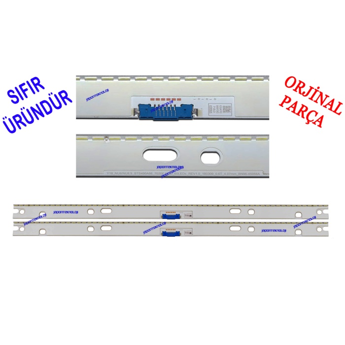 SAMSUNG, UE49NU8000TXTK, LED BAR, BACKLIGHT, BN96-45956A, BN96-45956A BN61-15537A Y18_NU/NU8.5_STS490A86_7020F UCD_60LEDs_REV1.1_180509_0.6T_4.07mm