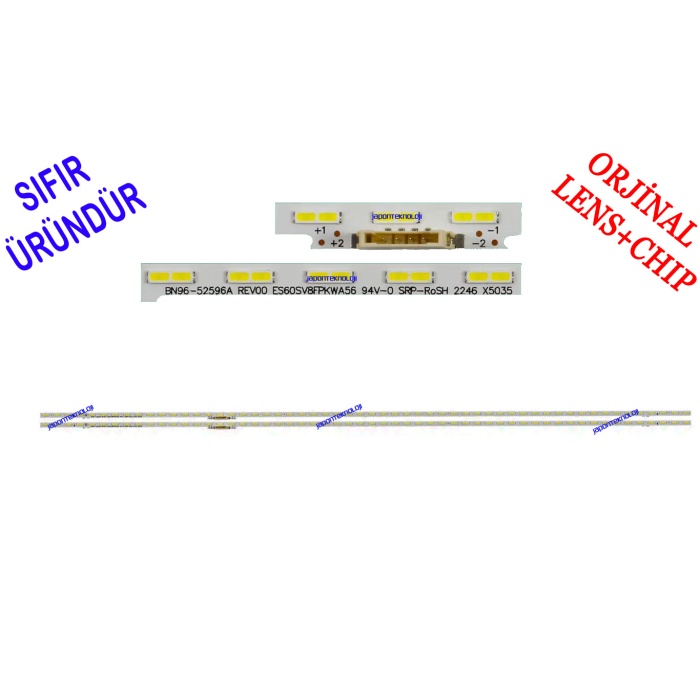 SAMSUNG, UE60AU8000UXTK, UE60BU8000UXTK, LED BAR, PANEL LEDLERİ, BN96-52596A, ES60SV8FPKWA56, BACKLIGHT, CY-SA060HGSV1V CY-SA060HGSV1H