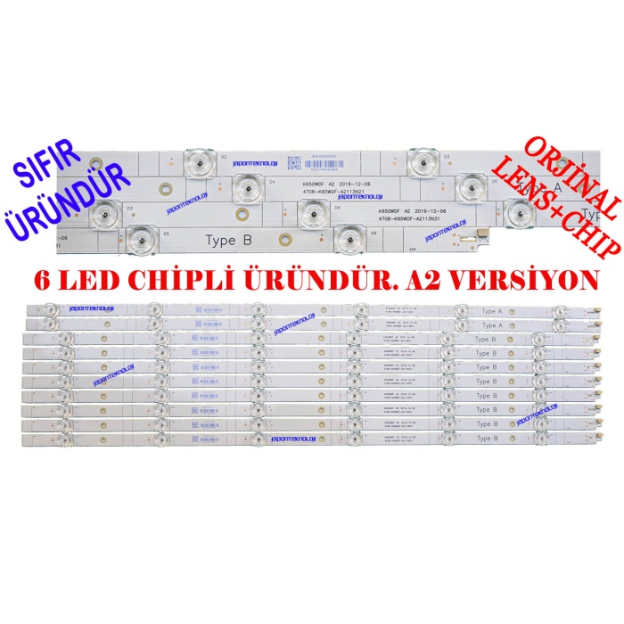 DIJITSU, 65DS8800, LED BAR, BACKLIGHT, PANEL LEDLERİ, K650WDF A2 4708-K65WDF-A2113N31 TYPEB, K650WDF A2 4708-K65WDF-A2113N31 TYPEA, OTECH, BSE65-LX/MTR