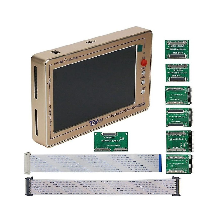 TV160 7TH TESTER, LVDS, FULLHD, HD READY, 4K, UHD, ANAKART, PANEL TEST CİHAZI, LED TV MAINBOARD TESTER