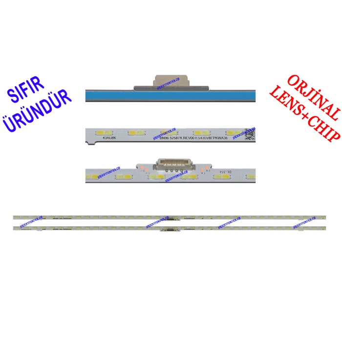 SAMSUNG, LED BAR, BACKLIGHT, UE43AU8000U, UE43AU9000U, UE43BU8000U, UE43BU8500U, UE43CU8000U, UE43CU8500U, HG43AU800EE, HG43AU800EU, HG43BU800EE, HG43BU800EU, QB43C, QM43C, QM43C, S43BM700UP, S43BM700UU, BN96-52587A, LM41-01040A, AU8K/9K_STC430AG2_7020_2IN