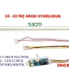 UNIVERSAL MONITOR LED , üniversal monitör ledi seti + invertör kart + florasan yerine led 15 - 23