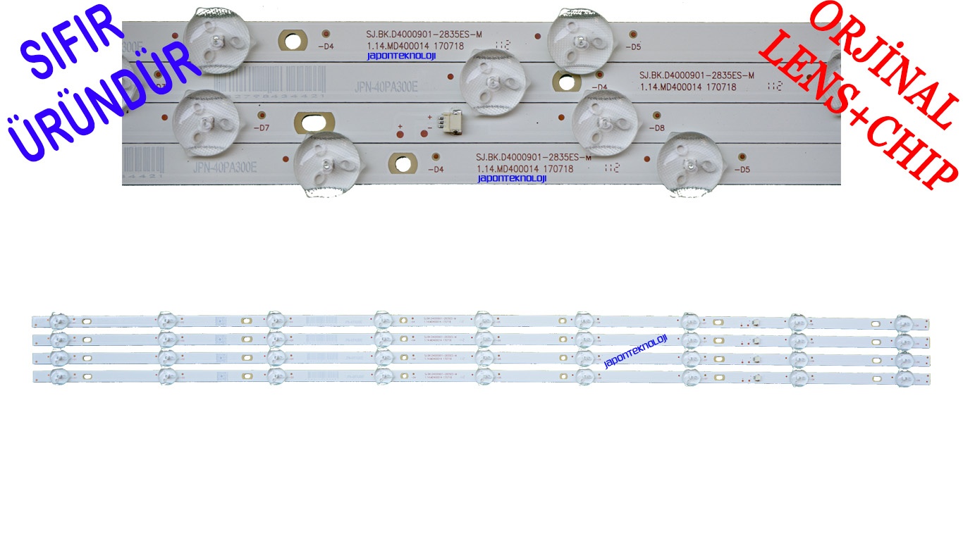 PROFİLO, 40PA300E, LED BAR, BACKLIGHT, PANEL LEDLERİ, SJ.BK.D4000901-2835ES-M , 1.14.MD400014 170718