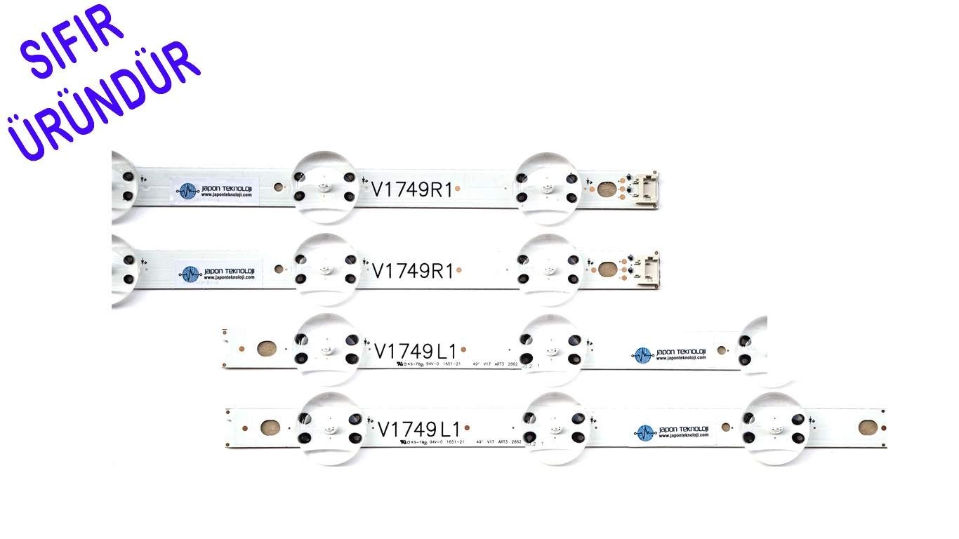 LG 49UJ651V , 49UJ701V, SIFIR LED BAR, PANEL LEDLERİ, 49 V17 ART3 LG, LC490DGG FK M4 4 ADET , LG 49UJ701V-49UJ651V-LED-BAR