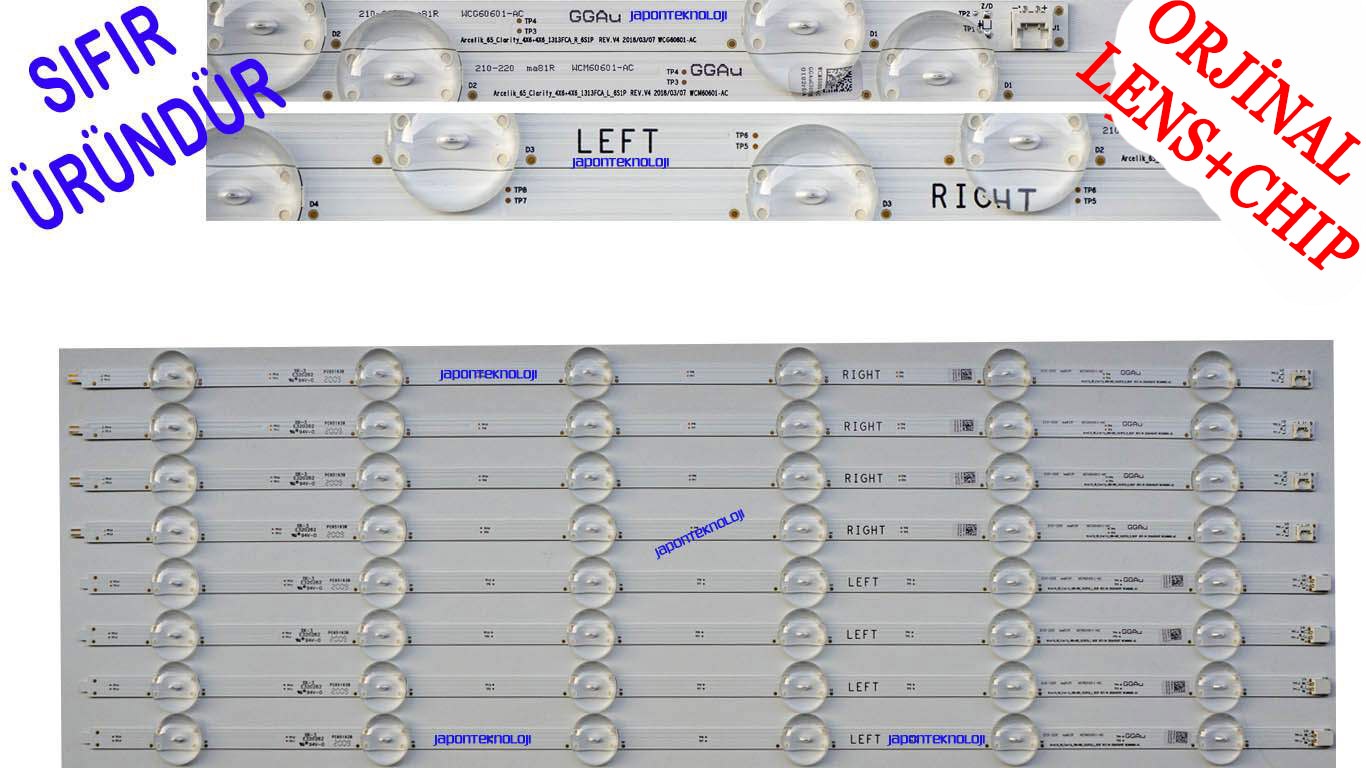 Arcelik_65_Clarity, 65L8860, 65L8900, 65GCU7900B, 65L8900, 65GDU7900B, 65GDU7905B, 65GDU7810B, AL65L8960, LED BAR , WCG606, WCM606, Arcelik_65_Clarity_4x6+4x6_1313FCA_R_6S1P REV.V4 WCG60601-​AC, Arcelik_65_Clarity_4x6+4x6_1313FCA_L_6S1P REV.V4 WCM60601-​AC