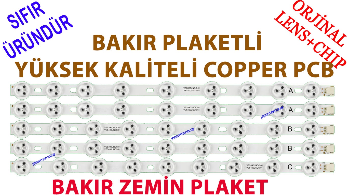 Vestel, A,B,C,B,A, BAKIR, 027 KOD, VES390UNDC-01, LG Innotek 39FHD, VES390UNDC-01, VES390UNDC-02, VES390UNDA-2D-N01, VES390UNDC-01TW, VES400UNDS-01, VES400UNDS-02-B, VES400UNDS-03, VES400UNDS-2D-R06 LED BAR BACKLIGHT