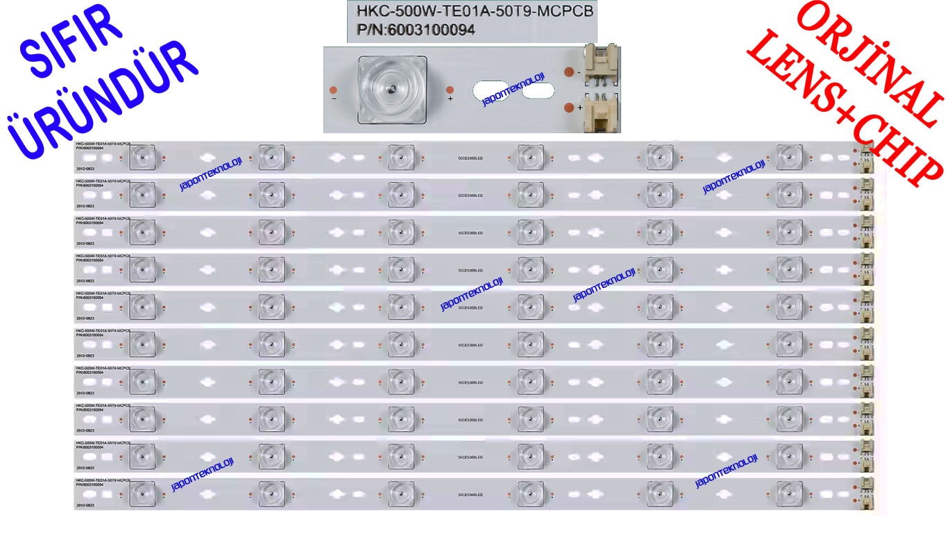 SANYO, LE127S13SM, NORDMENDE, LE127N8SM, LED BAR, HKC-500W-TE01A-50T9-MCPCB, HKC-500W-TE01A-50T9-MCPCB, 6003100094, HKC:605007001 BIN:KFDX, Sanyo LE127S13SM, T500HVN01.0, Led Bar, Panel Ledleri, Backligth Strip
