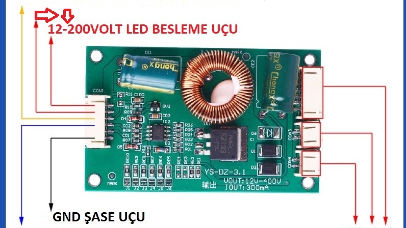 Universal, led, sürücü kartı, çok amaçlı, televizyon, led driver kartı, 14-65inch