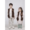 Nakışlı Peluş Polar Bebek Çocuk Yelek Wellsoft Yelek