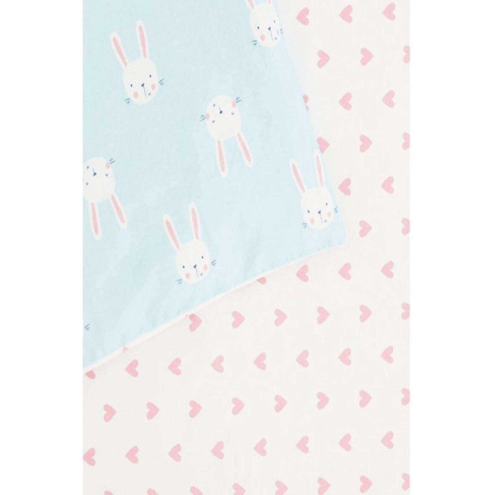 Sevimli Tavşan Çocuk Bebek Nevresim Takımı 100x150