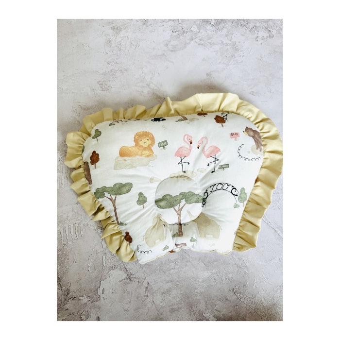 Baby Nest Zoo Fırfırlı Ortopedik Çift Taraflı Bebek Yatağı Anne Yanı Bebek Yatağı