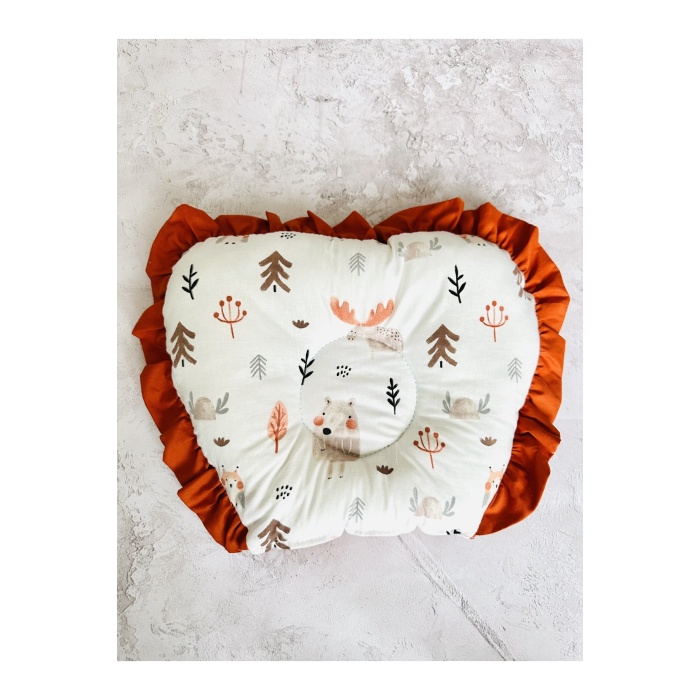 Baby Nest Sevimli Fırfırlı Ortopedik Çift Taraflı Bebek Yatağı Anne Yanı Bebek Yatağı