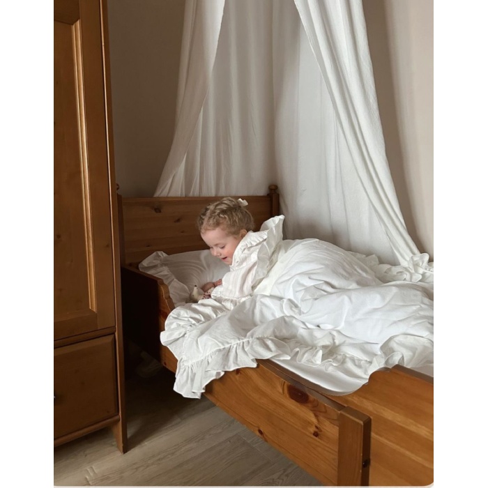 Natural Fırfırlı Exclusive Organik Fırfırlı Çocuk & Bebek Nevresim Takımı  Oeko-Tex Sertifikalı