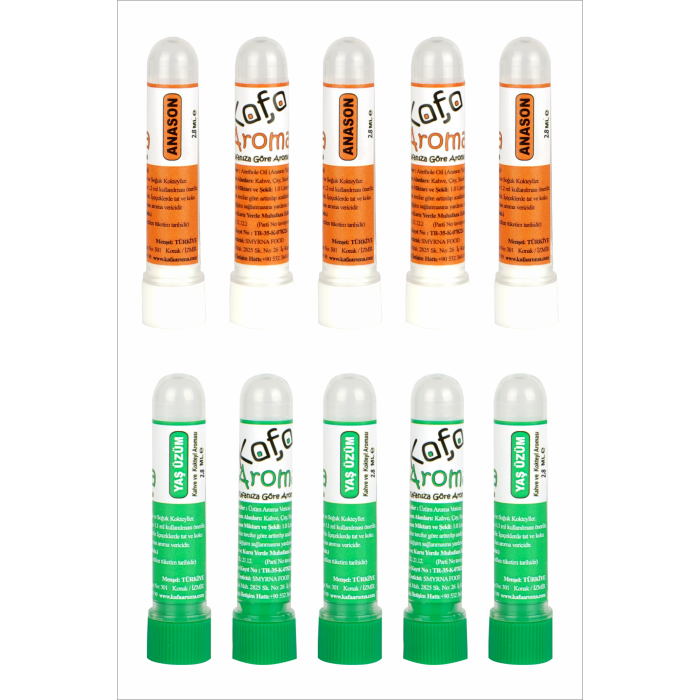 Saf Anason Yağı 5 Adet + Yaş Üzüm Aroması 5 Adet 2.8 ML