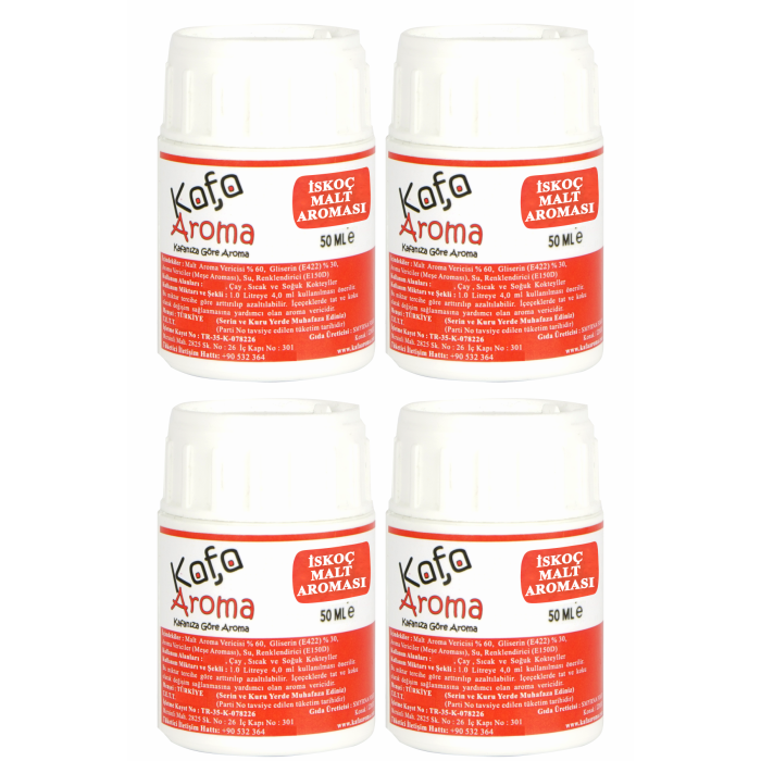 İskoç Malt Aroması Hazır Karışımı 50 ML X 4 Adet