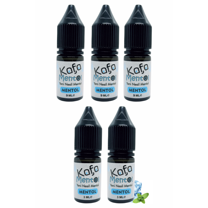 Mentol Topu Sıvı Form Mentol Aromalı 9 ML (300 Kullanım) X 5 Adet