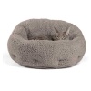 Yeni Stil Pet Kedi Köpek Yuvarlak Yatak Peluş Kedi Sıcak Yatak Tüylü Kedi Köpek Puf Koltuk Gri