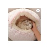 Yeni Stil Pet Kedi Köpek Yuvarlak Yatak Peluş Kedi Sıcak Yatak Tüylü Kedi Köpek Puf Pembe