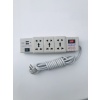 Akım Korumalı Universal Çift Usb Girişli Seyahat Tipi 3 Lü Priz